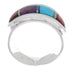 Genuine Sterling Silver Multicolor Inlay Ring Size 7-1/4 UX36216